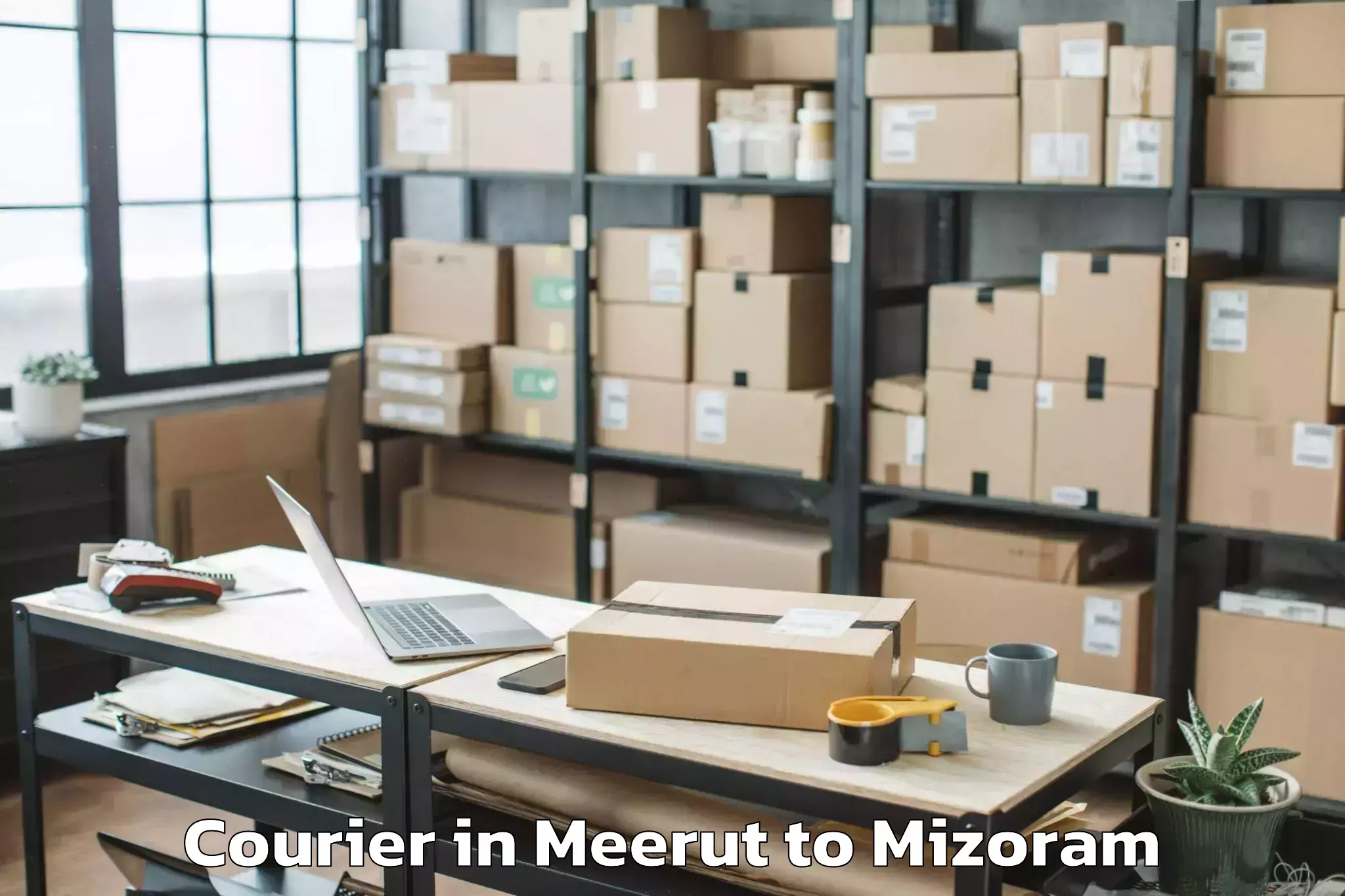 Top Meerut to Mizoram Courier Available